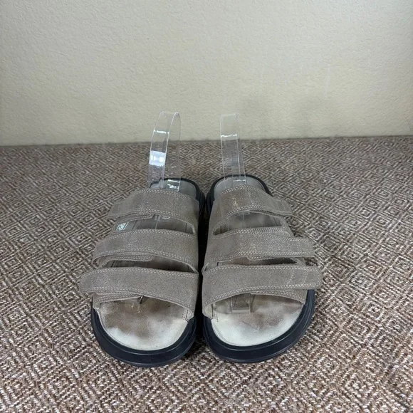 Kybun Kriens Sand Sparkle Suede Leather Sandals Women's Size US 8.5 EU 39.5 - Picture 2 of 8